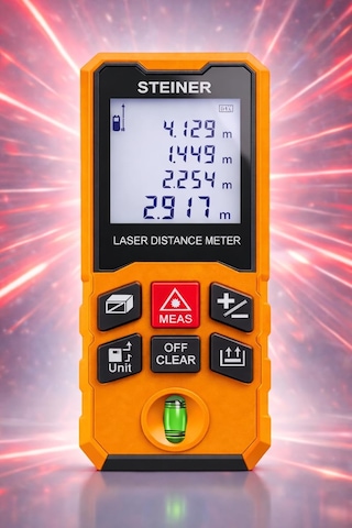 Profesyonel 50 Metre Lazer Metre Dijital Göstergeli Lazer Mesafe Ölçer Turuncu