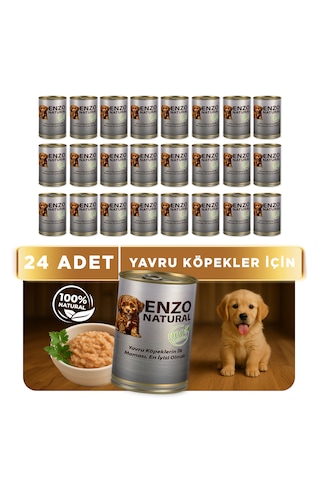 Enzo Natural Dana Etli Yavru Köpek Maması 24 x 410 G
