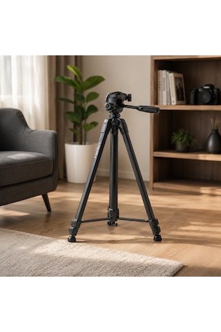 Hepu Hp-t04 Profesyonel Tripod 173 Cm 360 Top Kafa Ağırlık Kancalı Telefon Uyumlu