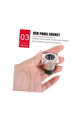 Usb Panel Monte Monker Endüstriyel Usb Bulkhead Konnektörünü Çinko Döküm Antiuv Yaşlanma Pc'lerinden Ayarlar