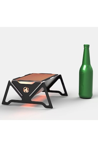 Mini Kamp Mangalı Portatif Taşınabilir Bez Çantalı