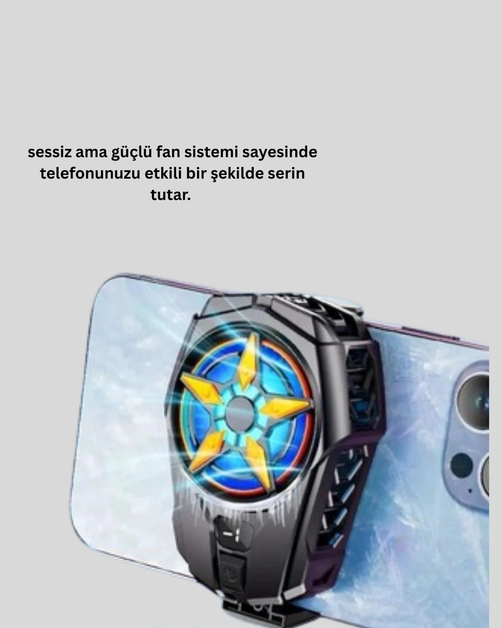 Yarı İletken Telefon Soğutucu Dijital Ekranlı Oyuncu Telefon Fanı
