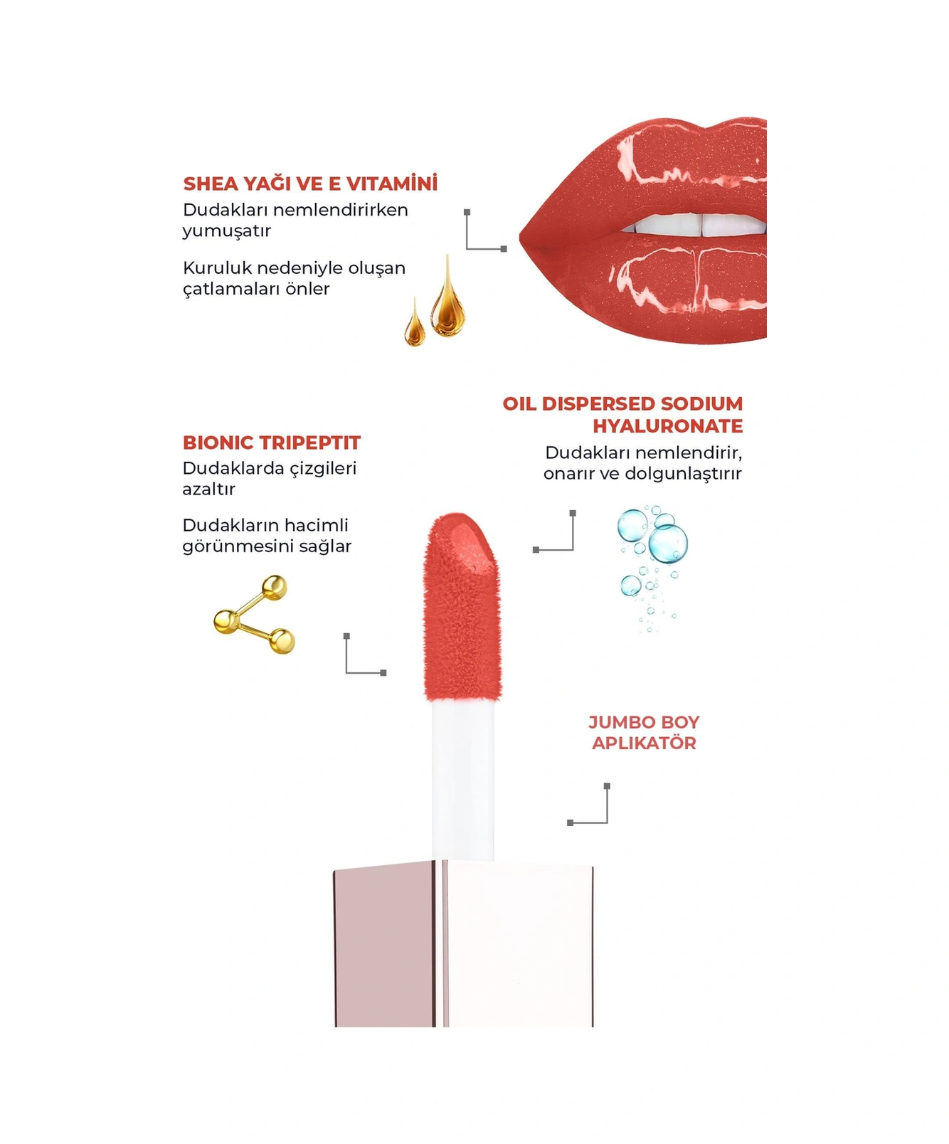 Alix Avien Maxivolumizer Lipgloss 217 Pomegranate Blossom Kalıcı Ve Nemlendirici Ruj Dolgunlaştırıcı Etki