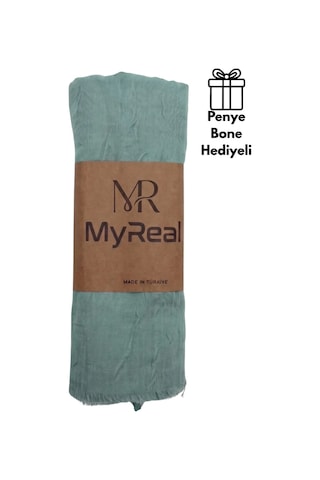 Myreal Bambu Kraş Şal Su Yeşili - Ütü Gerektirmeyen Doğal Doku 90x200 Cm