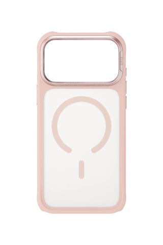 Apple Uyumlu iPhone  17 Pro Max Kılıf Veren Serisi Buzlu Transparan Hassas Ve Şık Tonlama Koruyucu Magsafe Kapak Pembe