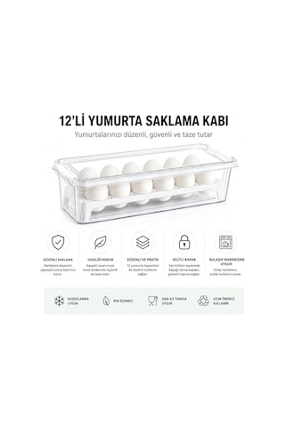Orret Home 15 Gözlü Kilitli Yumurta Saklama Kabı Plastik Yumurta Taşıma Kutusu Kapaklı Şeffaf Buzdolabı Düzenleyici Bpa Free 15'li Yumurta Organizeri