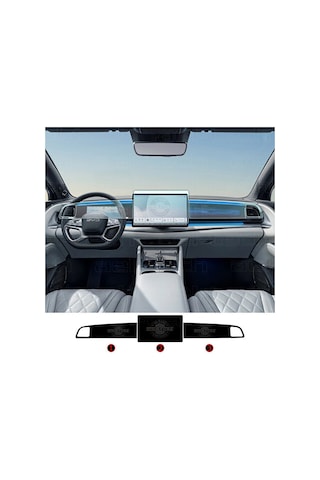 Byd Sealion 7 Navigasyon,dijital Gösterge Ve Sağ Panel 9h Nano Ekran Koruyucu 3'lü Set 2025