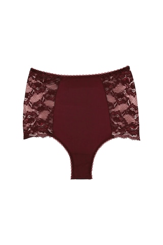 Magic Form 589 Jarse Kumaş Dantelli Şort Külot-bordo Bordo