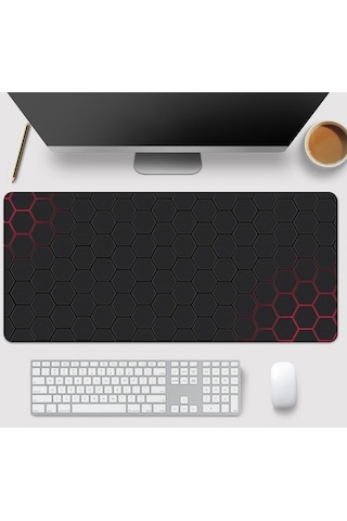 Tongxida 400x1000x3mm Cbtx Kaymaz Kauçuk Masaüstü Mouse Pad Şık Petek Desenli Stil 4 Mat Stil 4