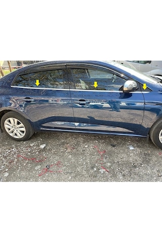 Renault Megane Krom Cam Çıtası 6 prç  2016 - 2022