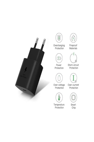 Samsung Galaxy M05 Uyumlu Type-c Ultra Hızlı Şarj Cihazı 22.5w 3.0 Amper Şarj Başlığı Adaptör