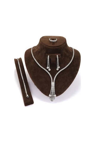 Vog Artemis 925 Ayar Gümüş Su Yolu Set - Düğün - Nişan - Söz - Sevgiliye - Eşe Takım