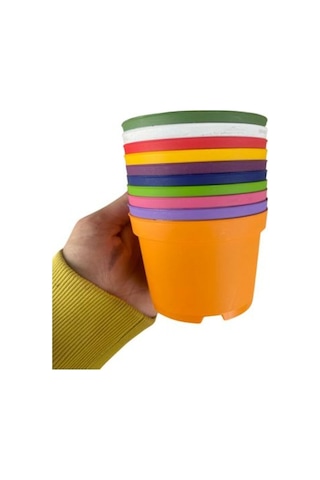 Avantajlı Katı Plastik Sukulent Saksısı 20 Adet Mavi 8.5 Cm
