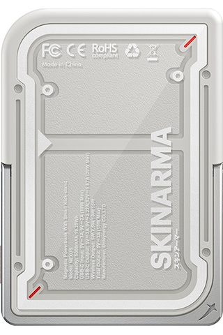 Skinarma Nexus Mecha Kablosuz Powerbank Pd Hızlı Şarj Özellikli Metal Standlı 20w 5000mah Açık Gri