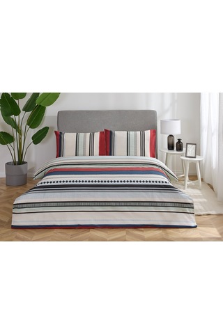 Floretta Etniline Çift Kişilik Nevresim Takımı Krem