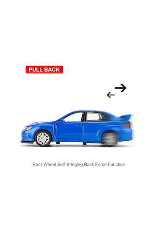 Uzak Doğu Serisi Subaru Wrx Stı Mavi Açılır Kapılar Diecast Metal Model Araba 11 Cm 1:32