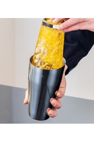 Maoyaya Lichen Camlı Paslanmaz Çelik Boston Mikser Seti, Cam Bar Mikseri