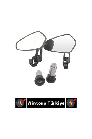Dayanıklı Kolay Montaj Motor Yan Ayna Güvenli Kullanım Geniş Net Görüş Şık Motosiklet Gidon Aynası
