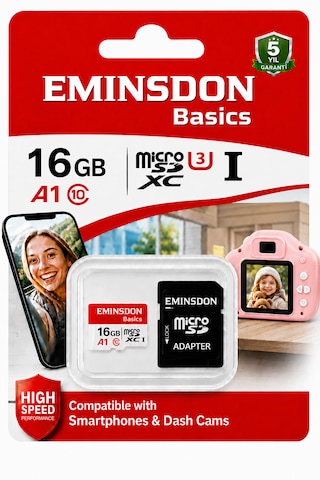 16gb Hafıza Kartı Mini Çocuk Kamera Dijital Retro Kamera Telefon Uyumlu Micro Sd Class10
