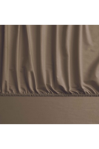 Linens Mix&match Pamuk Saten Queen Size Lastikli Çarşaf Kahve