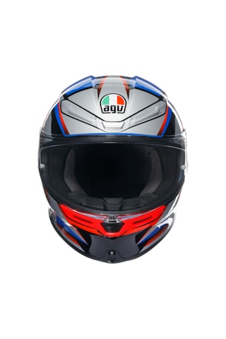 Agv K6 S Slashcut Blue Red Kapalı Kask