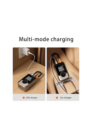 Primepickings Portable Wireless Inflator Taşınabilir Kablosuz Dijital Basınç Göstergeli Usb Şarjlı Araç Bisiklet Için Hava Kompresörü