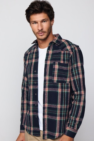 Tudors Slim Fit Dar Kesim Tek Cep Kareli Oduncu Erkek Gömlek-29598-multi Çok Renkli