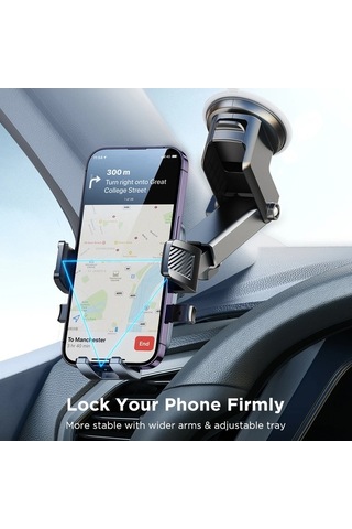 Createtech Vantuz Tabanı Ile Joyroom Evrensel Araç Montaj Telefon Tutucu Dashboard Araba Dashboard, Araba Montaj -