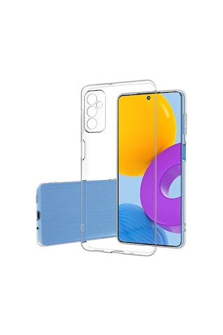 Zore Galaxy Uyumlu A03s Kılıf Msra Kamera Korumalı Süper Silikon Kapak - Renksiz Renksiz