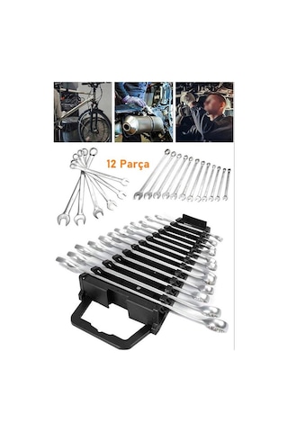 Zhltools 58 Parça Set 46 Parça Lokma Takımı Otomatik Cırcır 1/4 12 Parça Kombine Açık Ağız Yıldız Anahtar Takımı