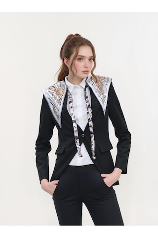Walkenzo 4863 Şık Bağlamalı Modern Kadın Omuz Şalı Gri