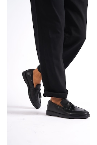 Mubiano Hakiki Deri Mbd100-s Siyah Erkek Loafer & Günlük Ayakkabı Siyah