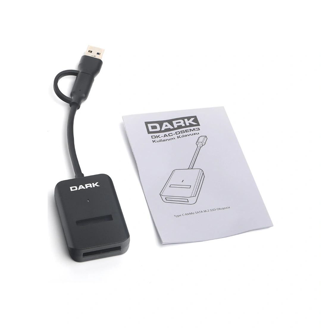 Dark DSEM3 USB 3.1 - M.2 NGFF (10Gbps) Disk Yerleştirme Adaptörü