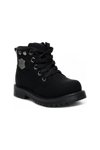 Trender Polact Patik 24050 Siyah Nubuk Kız Çocuk Bot & Bootie Dm05c24050 Siyah Nubuk