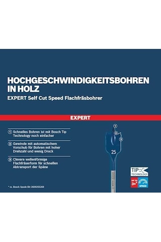 Professional 1x Expert Self Cut Speed Yaprak Delme Uçları Yumuşak Ahşap, Sunta, Ø 30,00 Mm, Aksesuar Döner Matkap/vidalamalar, Darbeli Matkap/vidalama