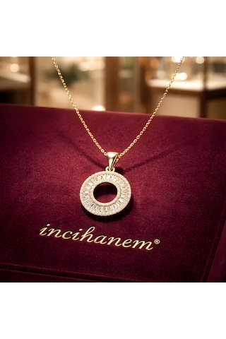 İncihanem Parıltı Çemberi Kolye Gold