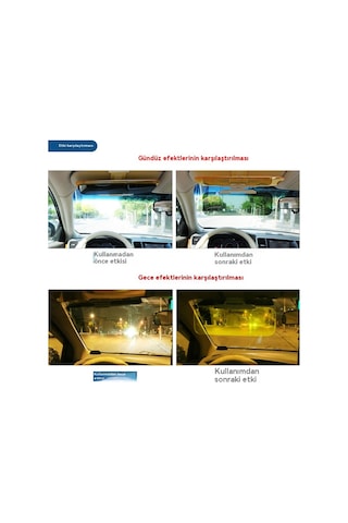 Araca Monteli Uzun Far Önleyici Çift Amaçlı Güneşlik- Büyük Boy 3