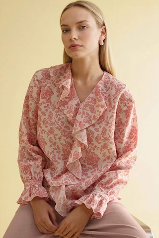 Defacto Desenli Uzun Kollu Bluz G8784ax26smpn111 Pembe-pn111