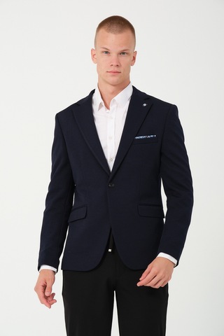 Bonesti Erkek Slim Fit Blazer Ceket Lacivert