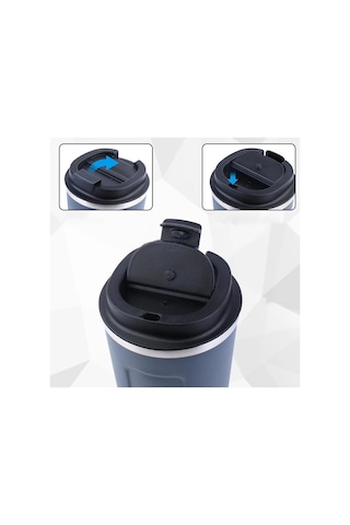 Paslanmaz Çelik 380 Ml Vakumlu Kapaklı Termos Kupa K0