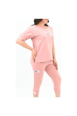 Koza Butik Kadın Büyük Beden Taytlı Takım 3753-23 001