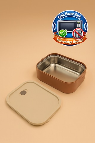 Tier - 2 Katlı Sızdırmaz Kapaklı Lunchbox 1000 Ml Pembe