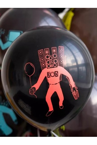 Riota Skibidi Şebboyu Hava Balonları 30 Cm 15 Adet 210945341 Siyah