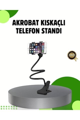 Akrobat Masaüstü Mandallı Telefon Tutucu 360 Derece Dönebilen 3344604