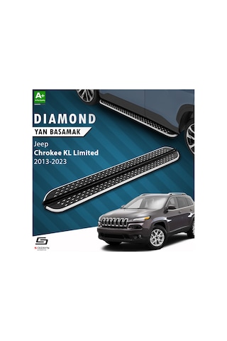 S-dizayn Jeep Cherokee Kl Diamond Krom Yan Basamak 173 Cm 2013-2023