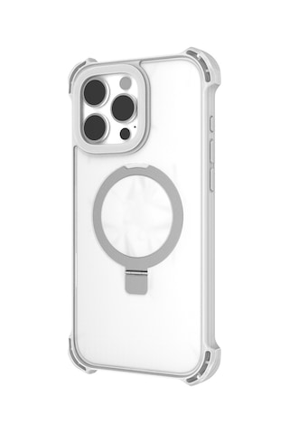 Apple Uyumlu iPhone 16 Pro Kılıf Magsafe Şarj Özellikli Raptic Dual Serisi Şeffaf Standlı Kapak Şeffaf
