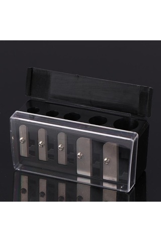 5 Delikli Kalemtıraş Çok Fonksiyonlu Kapaklı Kalemtıraş Eyeliner Dudak Kalemi İçin