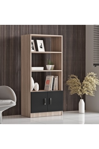 Robinhome Robin Home Verona D Ofis Kitaplık Meşe - Siyah