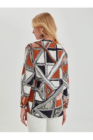 Büyük Geometrik Desen Gömlek 66398 001