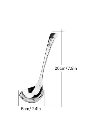 Skycity Temiz Titanyum Çorba Kaşığı - Gümüş Rengi, 20x6 Cm Boyut, 60 Gr Ağırlık Gümüş